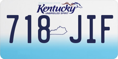 KY license plate 718JIF