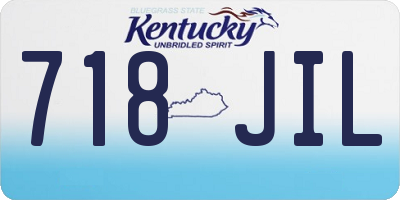 KY license plate 718JIL