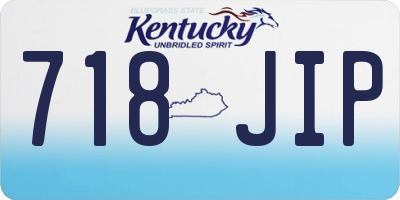 KY license plate 718JIP