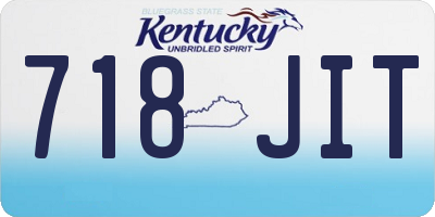 KY license plate 718JIT