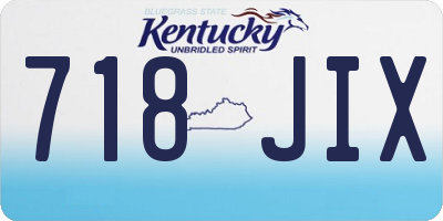 KY license plate 718JIX