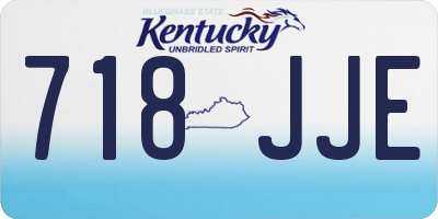 KY license plate 718JJE
