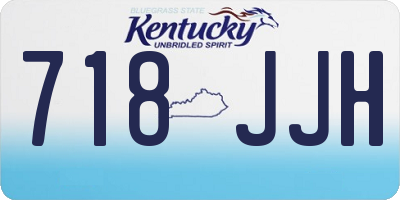 KY license plate 718JJH