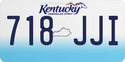 KY license plate 718JJI