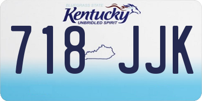 KY license plate 718JJK