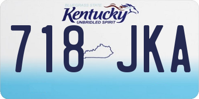 KY license plate 718JKA