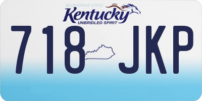 KY license plate 718JKP