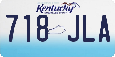 KY license plate 718JLA