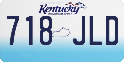 KY license plate 718JLD