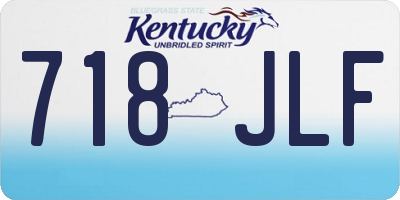 KY license plate 718JLF