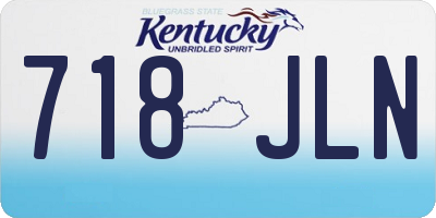 KY license plate 718JLN