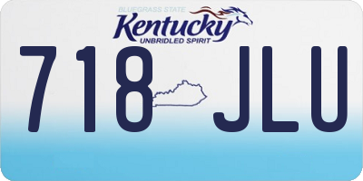 KY license plate 718JLU