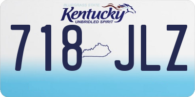 KY license plate 718JLZ