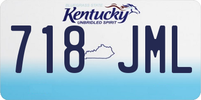 KY license plate 718JML