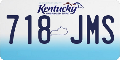 KY license plate 718JMS