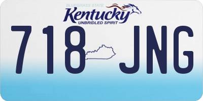 KY license plate 718JNG