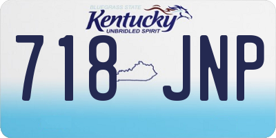 KY license plate 718JNP