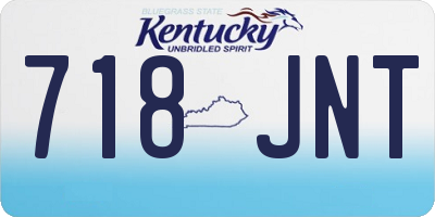 KY license plate 718JNT