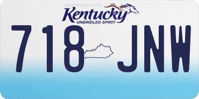 KY license plate 718JNW