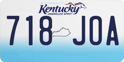 KY license plate 718JOA