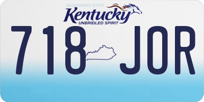 KY license plate 718JOR