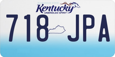 KY license plate 718JPA