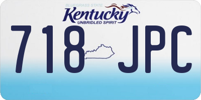 KY license plate 718JPC