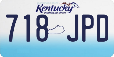 KY license plate 718JPD