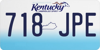 KY license plate 718JPE