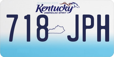 KY license plate 718JPH