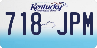 KY license plate 718JPM