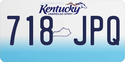 KY license plate 718JPQ