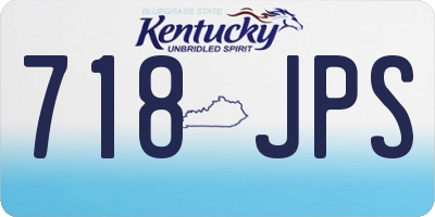 KY license plate 718JPS