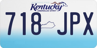 KY license plate 718JPX