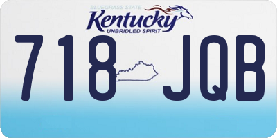 KY license plate 718JQB