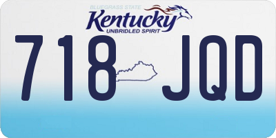 KY license plate 718JQD