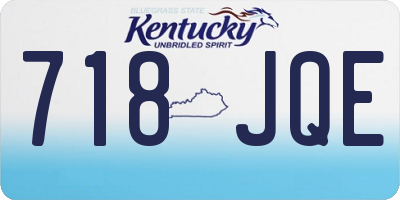 KY license plate 718JQE