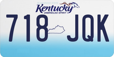 KY license plate 718JQK
