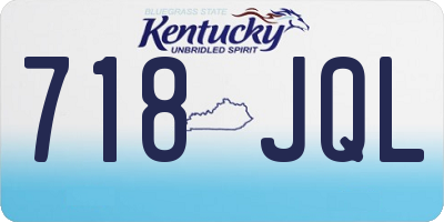 KY license plate 718JQL