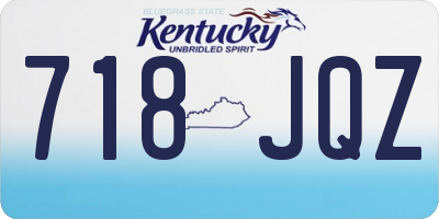 KY license plate 718JQZ