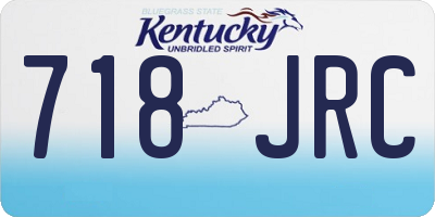 KY license plate 718JRC