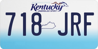 KY license plate 718JRF
