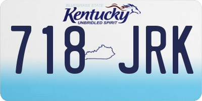 KY license plate 718JRK