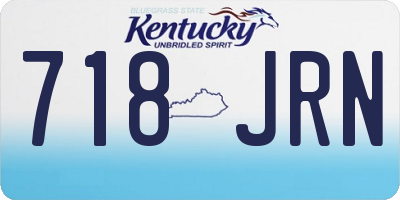 KY license plate 718JRN