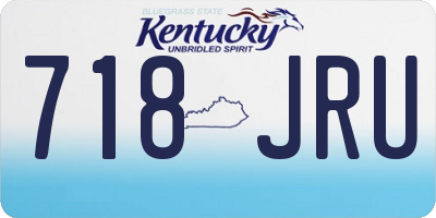 KY license plate 718JRU