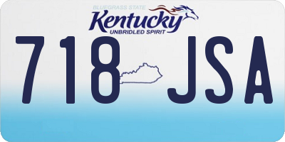 KY license plate 718JSA