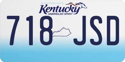 KY license plate 718JSD