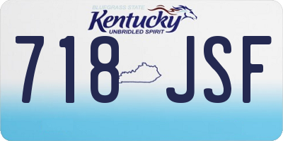 KY license plate 718JSF