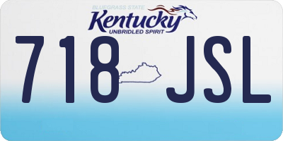 KY license plate 718JSL