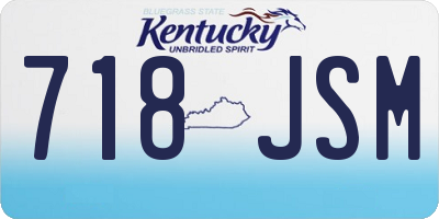 KY license plate 718JSM